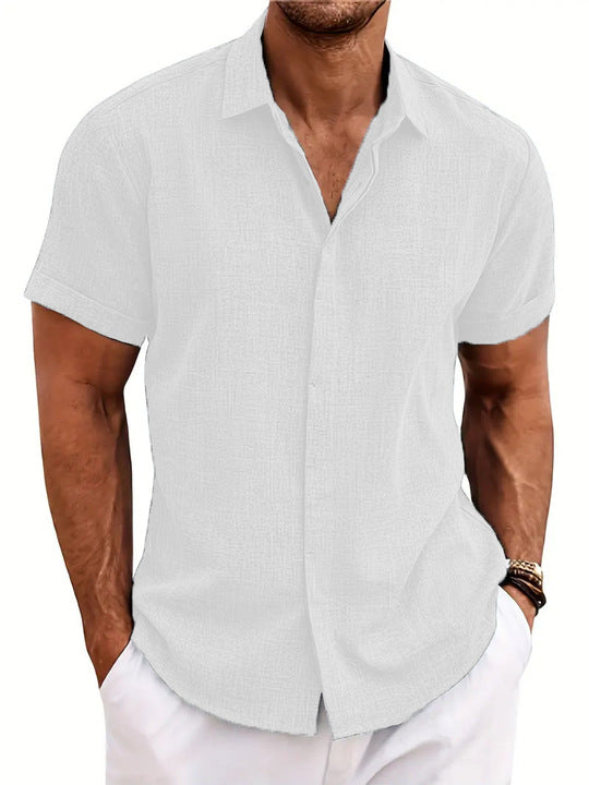 Men's short-sleeved casual blouse