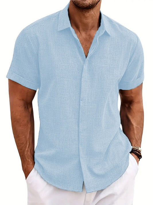 Men's short-sleeved casual blouse