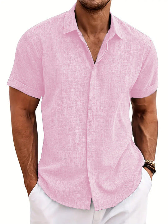 Men's short-sleeved casual blouse